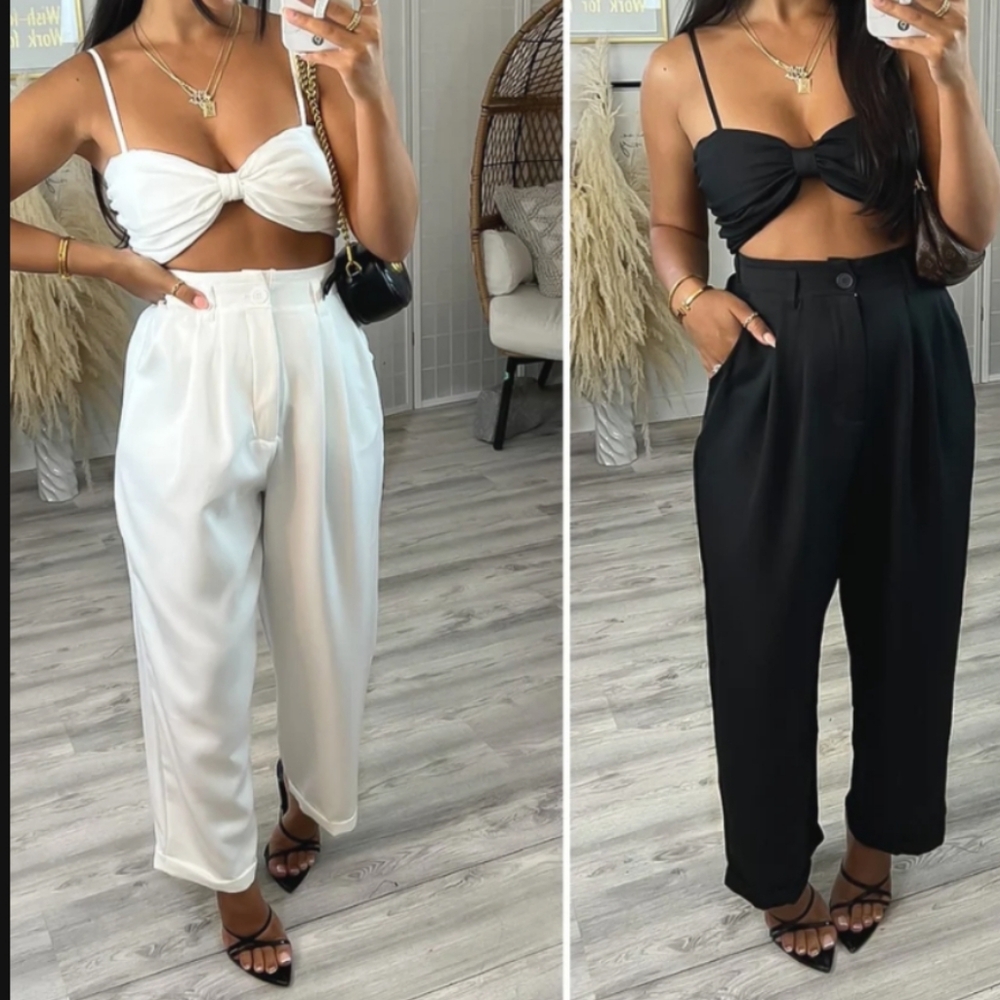 White 2 peice pant set